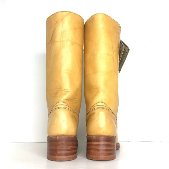 NWT Frye 14L Campus Banana Tall Square Toe Riding Boots Women’s 10 Shoes - Picture 9 of 13